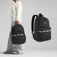 【PUMA】後背包 Mochila Phase TAPE 黑 白 可調背袋 雙肩包 筆電包 書包 背包 包包(091170-01)
