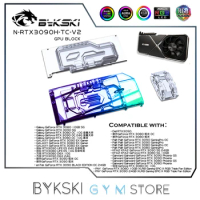 Bykski GPU Active Backplate Block For NVIDIA RTX3080 3090 GALAXY/Palit/KFA2/Maxsun/Leadtek/ Dual VGA Cooler N-RTX3090H-TC-V2