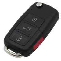 Car Remote Key Case For Original VW Bora Golf Polo Jetta Sharan Touran Transporter 4 Button Remote Key Flip Case