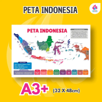 Poster Peta Indonesia / poster belajar peta Indonesia JDM