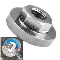 100 Type Angle Grinder Stainless Steel Hexagon Nut Pressure Plate 30x17x10mm Opposite Silver-Tool Accessories