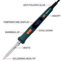 1 Set Soldering Iron Digita Digital Display Soldering Pen Welder Supplies Welding Constant Temperature Electric LED