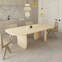 北歐實木 餐桌 椅組合 現代簡約 小戶型 家用 餐廳飯桌長桌辦公桌