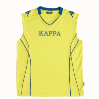 【KAPPA】義大利時尚棈典吸濕排汗型男寬肩背心(清黃)