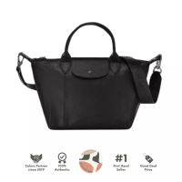 Longchamp Le Pliage Cuir Small Black