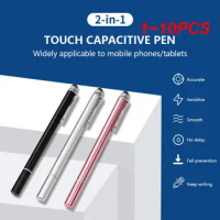 1~10PCS Stylus Pen For Phone 2in1 Capacitive Pen Touch Pen Tablet Surface Pen For Drawing Screen Stylus For