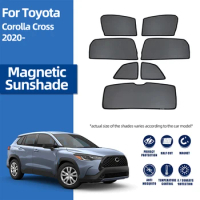 For Toyota Corolla Cross 2020 2021 2022 Car Sunshade Shield Rear Side Baby Window Sun Shade Visor Front Windshield Mesh Curtain