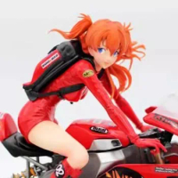 Anime Uncolored Resin Figure Kit Asuka Langley Soryu With motorcycle EVA Unpainted Garage Resin Kit Model GK toys Gift