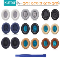 KUTOU Replacement Earpads Ear Pads For BOSE QC35 QC25 QC15 QC35 ii SoundTrue Headphone Foam Ear Cushion Cover Repair Parts