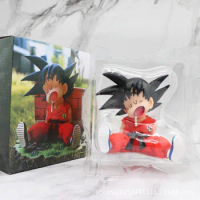 NEW 10CM Japan Anime Dragon Ball Z GK PVC Action Figure Auto Accessories Sitting Posture Sleep Son Goku Model Toys Gifts