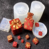 DIY Surprise Gift Box Christmas Table Silicone Mold Jewelry Fillings Pendant Accessories Charms Handmade Epoxy Resin Mould Craft