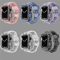 for Apple Watch Series 8 7 6 5 4 3 SE TPU Armor Protective Case Band Strap Cover iWatch 45mm 40mm