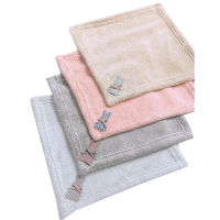 【良居生活】25x25cm買3送3-珊瑚絨可掛式家用不掉毛 強力吸水去汙 擦手巾 抹布(送3掛勾)