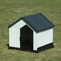 Outdoor Dog House Rain-proof Small Pet Kennel Dog Supplies Four-season Waterproof Pet Villa Cat Kennel Plastic Dog House D