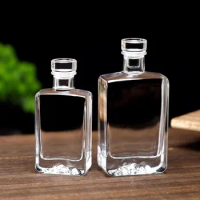 Liquor Glass Alcohol Bottle 100ML Lead-free Whiskey Decanter Wine Glass Bottle with Stopper Airtight Sake Set Bar Accessories