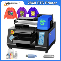 A3 DTG Printer For Epson Dual XP600 Print Heads Dirextly to Garment Textile Printing Machine Bundle Textile ink For T shirt