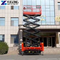 YG 6-14m Electric Scissor Lift Man Lifter Aerial Work Platform Scissor Lift With Platform Controlled by Remote for Aerial Work