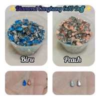 1lusin Diamond Cangkang tetes 6x10 doff warna Bahan Payet