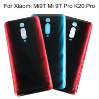 Battery Back Cover for Xiaomi, 3D Glass Panel for Redmi K20 Pro, Rear Door Glass Housing Case, Adhesive Replace, Mi9T, Mi 9T Pro