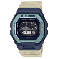 CASIO 卡西歐  G-SHOCK G-LIDE系列經典設計衝浪者潮汐電子錶_白X藍_GBX-100TT-2_46mm