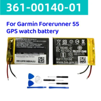 New Watch Battery 361-00140-01 For Garmin Forerunner 55 GPS watch Replacement Battery + Tools