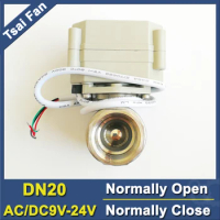 TF20-S2-C AC/DC9V-24V 2/5 Wires DN20 Water Electric Normally Open / Close Valve BSP / NPT 3/4'' Stainless Steel Valve CE IP67
