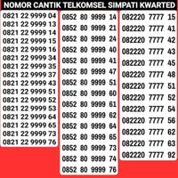 NOMOR CANTIK simpati telkomsel kwarted 9999 X 4g lte 0812 66 7777 31