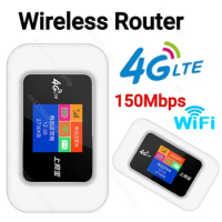 Portable 4G WiFi 150Mbps 4G LTE WiFi Router 2500mAh Pocket MIFI Hotspot LCD Indicator Display with SIM Card Slot