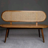 kursi bangku panjang sandaran rotan aesthetic best quality Chairs Furniture
