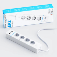 Tuya Smart WIFI Power Strip switched socket EU Standard With 4 Plug and 3USB Port Compatible With Alexa Echo and Google Nest