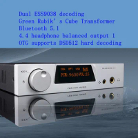 Dual ES9038 Decoder M1， Bluetooth 5.1 LDAC HIFI DSD512 XMOS USB 4pcs op amp DAC With Built-in Linear Power Supply Display