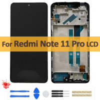 Super AMOLED 6.67" Display For Xiaomi Redmi Note 11 Pro LCD 2201116TG Touch Screen Digitizer Assembly With Frame