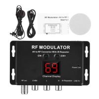 M60IR RF Modulator with IR Repeater AV to RF Converter with IR Repeater 471.25MHz-885.25MHz RF Frequency Modulator