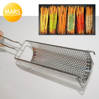 Colander Tool Stainless steel Frying Basket 30cm Long French Fries Potato Chips Noodle Kitchen Accessories Basket Strainer