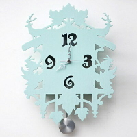 時鐘 藝術掛鐘-簡約木質森林系動物創意壁鐘72z40【獨家進口】【米蘭精品】