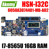 For HP Elite Dragonfly HSN-I32C Laptop Motherboard 6050A3074401-MB-A02 Mainboard With I7-8565U 16GB RAM L79587-601 L74114-601