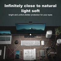 Led Monitor Lights Bar with Remote Control Curved RGB Screen Hanging Light Dimming Desk Lamp for Work laptop Computer Led Light
