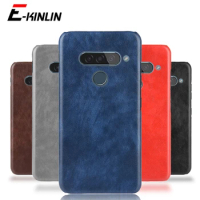 Hard PC Litchi PU Leather Phone Case For LG V50 V40 ThinQ G8S Q7 Alpha Q7a Plus Shockproof Protective Back Cover