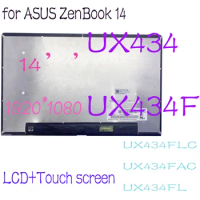 14 Inch FHD Display for ASUS ZenBook 14 UX434 UX434F UX434FLC UX434FAC UX434FL LCD Screen Assembly B140HAN03.2 NV140FHM-N63