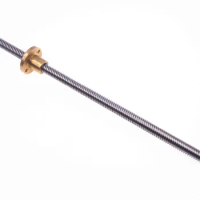 DuoWeiSi 3D Printer Parts T10 Lead Screw 300mm length lead 2 /4/8/10/12mm With Brass Nut Lead Screw 