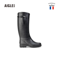 【AIGLE】女 寬版長筒膠靴 AIGLENTINE 2(AG-F8880A100 黑色)