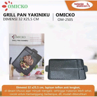 OMICKO KOREAN GRILL PAN MARBLE COATING - ALAT PANGGANG ANTI LENGKET
