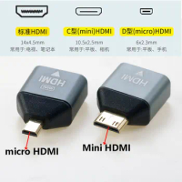 1Pcs 4K 60HZ Mini Micro HDMI-Compatible to adapter converter TV Monitor HD Adapter Audio Video For Laptop Graphics Card Camera