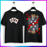 Customized Vinyl Print Shirt A4 Front A3 Back Print Size poker Spade K joker baju men clothes TEE t 