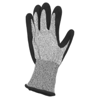 Level 5 Cut Resistant Gloves 3D Comfort Stretch Fit, Durable Power Grip Foam Nitrile, Pass Fda Food Contact, Smart Touch, Thin M