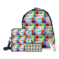Around The Game Alphabet Lore Letter Legend Three-piece School Bag Student Backpack Shoulder Bag Pencil Case