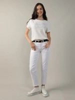 เสื้อผู้หญิง 9303 BRANDED TOMBOY TEE INTL สี ขาว