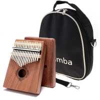 Kalimba 17คีย์นิ้วหัวแม่มือเปียโนที่มีคุณภาพสูงไม้มะฮอกกานี Mbira ร่างกาย Afircan Sanza กับ Kalimba กระเป๋าสร้างสรรค์กล่องดนตรีนิ้วเปียโน