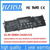 C41N1715 Original 15.4V 50WH Laptop Battery For Asus ZenBook 13 UX331FN-EG034T UX331UN UX331UA-EG170T U3100FN 0B200-02760000