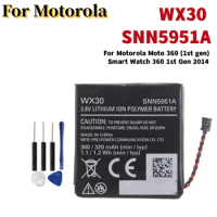 300mAh WX30 SNN5951A battery For Motorola Moto 360 (1st gen) Smart Watch 360 1st Gen 2014 Smart Watch Batteries + Free Tools